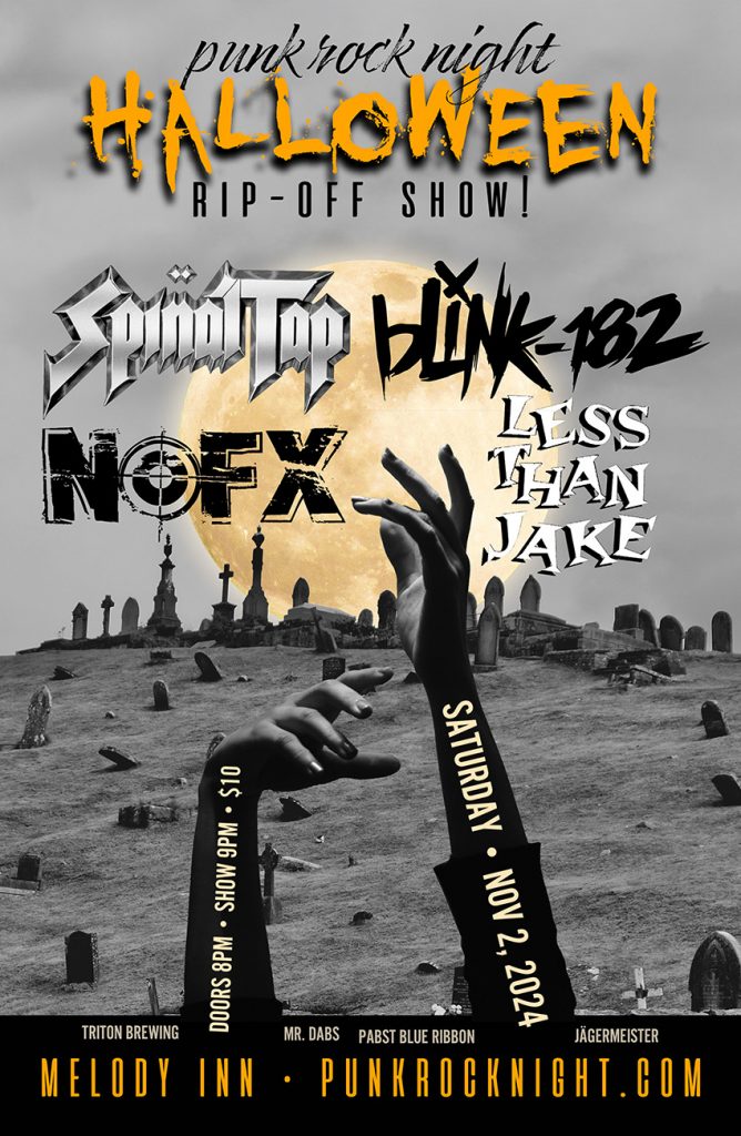 Annual PUNK ROCK NIGHT HALLOWEEN RIPOFF SHOW w/ local versions of SPINAL TAP, NOFX, LESS THAN JAKE and BLINK 182 @ Melody Inn | Indianapolis | Indiana | United States