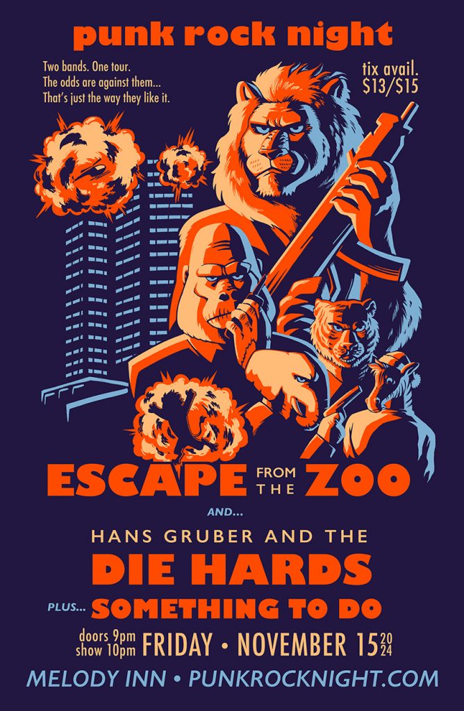 A Special Friday PUNK ROCK NIGHT w/ ESCAPE FROM THE ZOO, HANS GRUBER & THE DIE HARDS and SOMETHING TO DO(Milwaukee) @ Melody Inn | Indianapolis | Indiana | United States