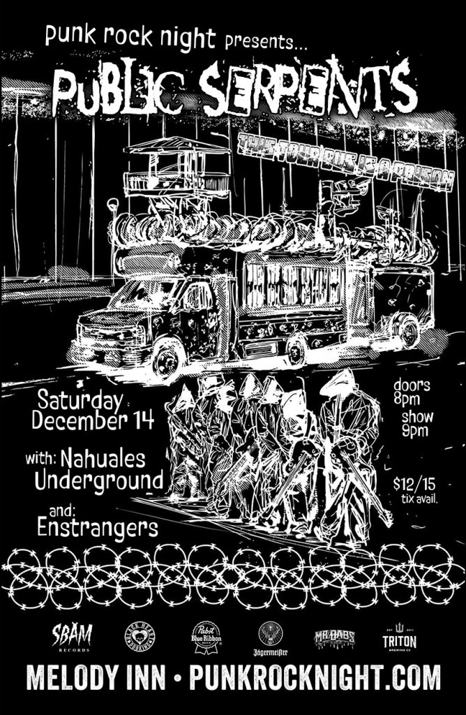 PUNK ROCK NIGHT welcomes back PUBLIC SERPENTS w/ NAHUALES UNDERGROUND and ENSTRANGERS @ Melody Inn | Indianapolis | Indiana | United States