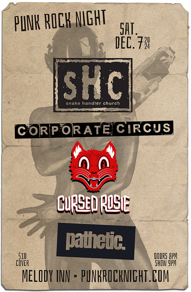 PUNK ROCK NIGHT w/ SNAKEHANDLER CHURCH (Ft Wayne), CORPORATE CIRCUS, CURSED ROSIE(Columbus, OH) and PATHETIC @ Melody Inn | Indianapolis | Indiana | United States