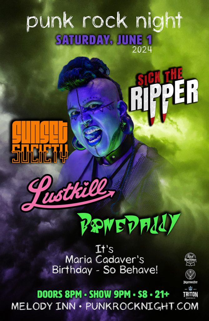 PUNK ROCK NIGHT w/ SICK THE RIPPER, SUNSET SOCIETY, LUSTKILL(Columbus, OH) and BONEDADDY @ Melody Inn | Indianapolis | Indiana | United States