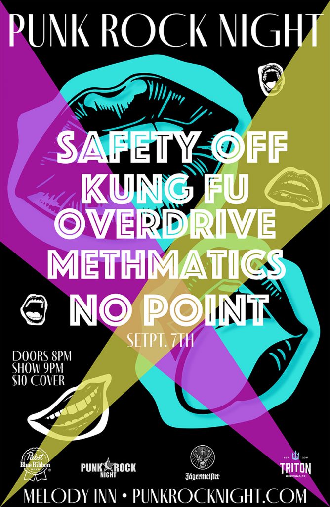 PUNK ROCK NIGHT w/ SAFETY OFF, METHMATICS(Columbus, OH), KUNG FU OVERDRIVE and NO POINT(St. Louis) @ Melody Inn | Indianapolis | Indiana | United States