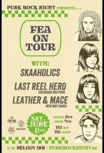 PUNK ROCK NIGHT welcomes FEA(San Antonio) w/ SKAAHOLICS, LAST REEL HERO(Colorado) and LEATHER & MACE @ Melody Inn | Indianapolis | Indiana | United States