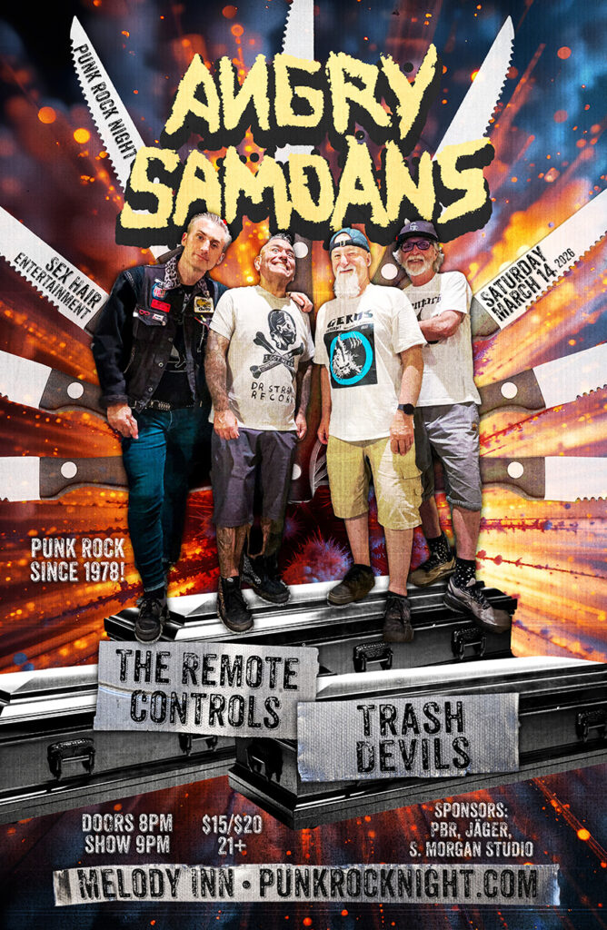 PUNK ROCK NIGHT welcomes hardcore punk legends ANGRY SAMOANS from California w/ REMOTE CONTROLS and TRASH DEVILS @ Melody Inn | Indianapolis | Indiana | United States