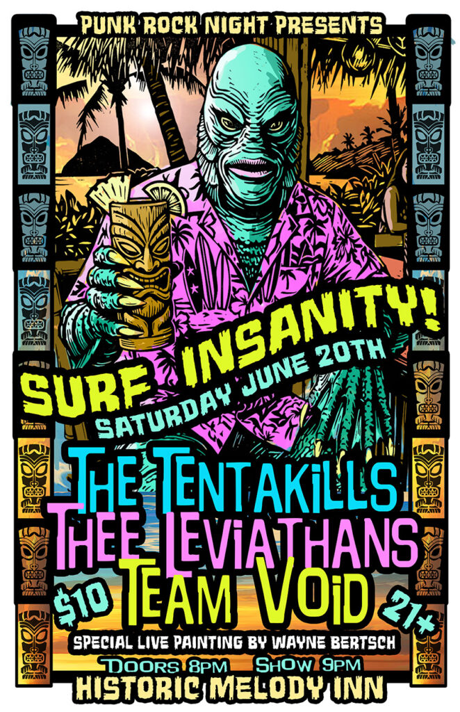 PUNK ROCK SURF NIGHT w/ THE TENTAKILLS(S. Bend), THEE LEVIATHANS and TEAM VOID(Dayton) @ Melody Inn | Indianapolis | Indiana | United States