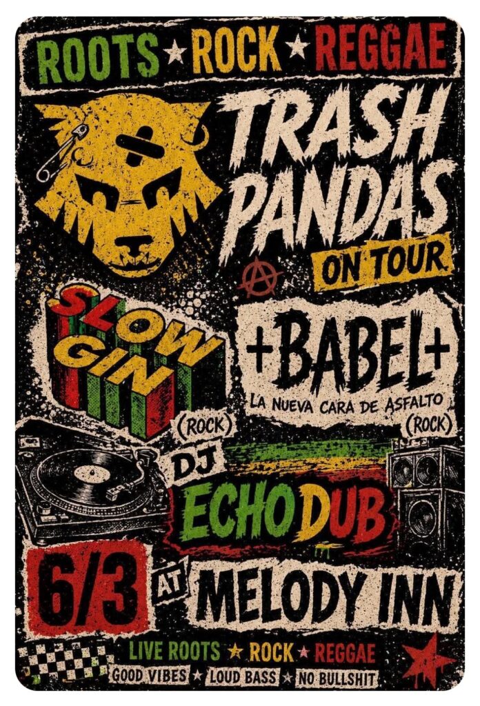 BABEL, TRASH PANDAS(Green Bay), SLOW GIN, DJ ECHO DUB @ Melody Inn | Indianapolis | Indiana | United States